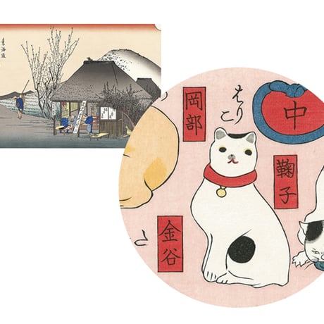 【大人の美術館アクセサリー】こんな浮世絵、知らニャいでしょ？/鞠子のアンティークネックレス