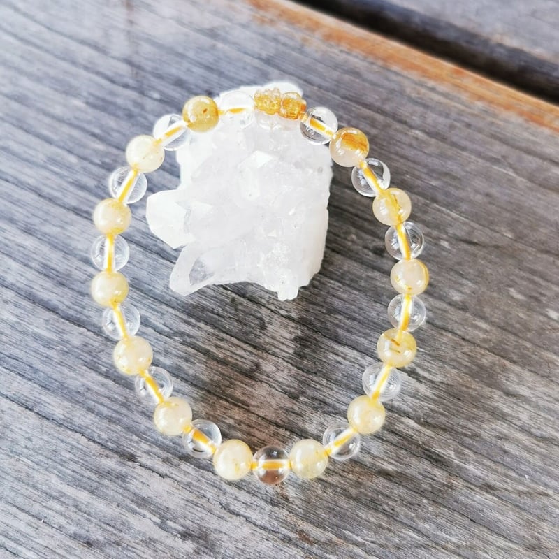 天然石ブレスレット/ルチルクォーツ貔貅（ひきゅう）付 | ジュエリー春日