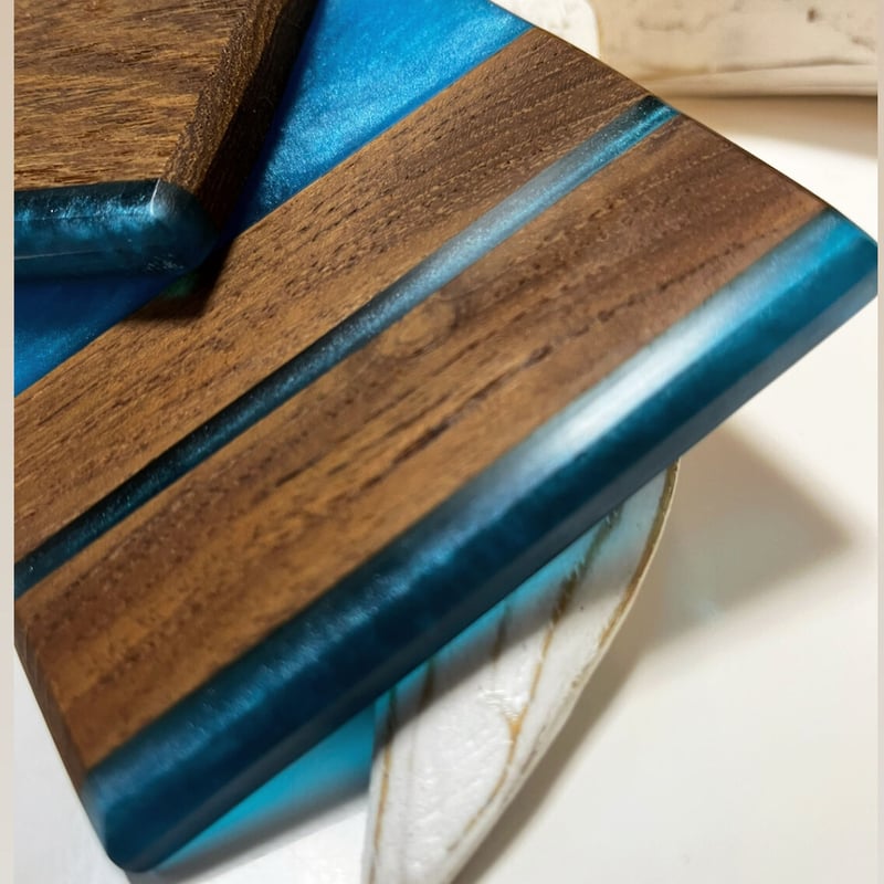 【貝塚伊吹×レジン】レジンボード/植物台/ウッドレジン/台座/パープル Wood resin board . . . 旋盤を用いて作られる美しく繊細な