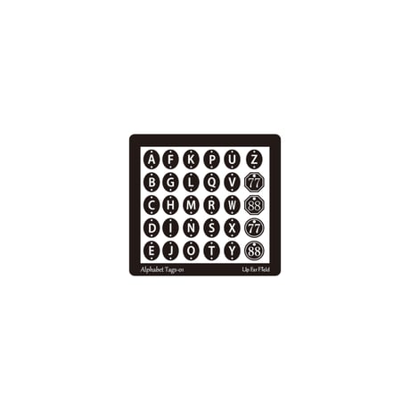 アルファベットタグ オーバル (大）