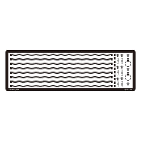 銀 ファスナー (閉) 1.5mm