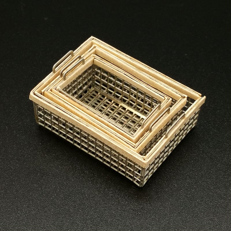 スタキングワイヤーバスケット小 | UpFarField Dollhouse Onlineshop スタキングワイヤーバスケット小 | UpFarField Dollhouse Onlineshop