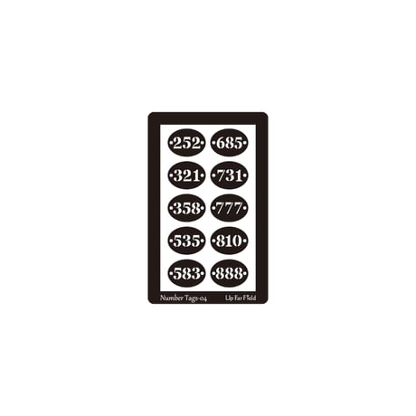 ナンバータグ オーバル (大）