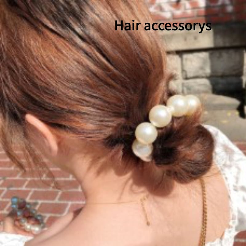 ヘアアクセサリー ヘアゴム ビッグパールゴム プチプラアクセサリー