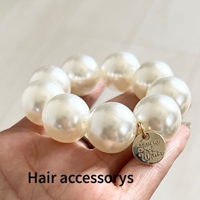 ヘアアクセサリー ヘアゴム ビッグパールゴム プチプラアクセサリー