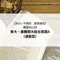 【2026年夏期講習】東大・最難関大英語A（通塾型）