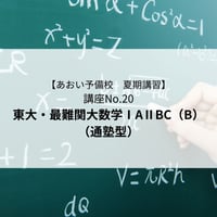 【2026年夏期講習】東大・最難関大数学IAⅡBC  B（通塾型）
