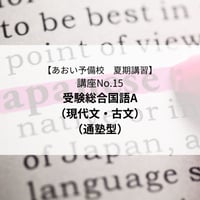 【2026年夏期講習】受験総合国語A（通塾型）