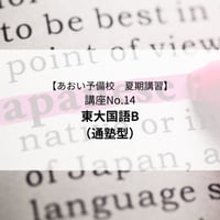 【2026年夏期講習】東大国語B（通塾型）