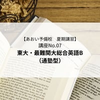 【2026年夏期講習】東大・最難関大英語B（通塾型）