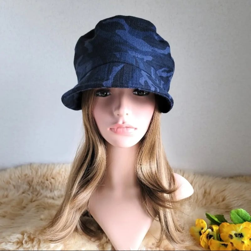 MASU キャスケット ブルー QUEENHEAD（クイーンヘッド） 帽子 キャスケット つば広キャスケット