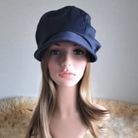 コンパクトタイプ★約60㎝★ツイストキャスケット★味わい艶ネイビー
