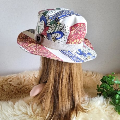 自分らしくアレンジ hat ★61.5㎝★ゆったり サイズ★ボタニカル