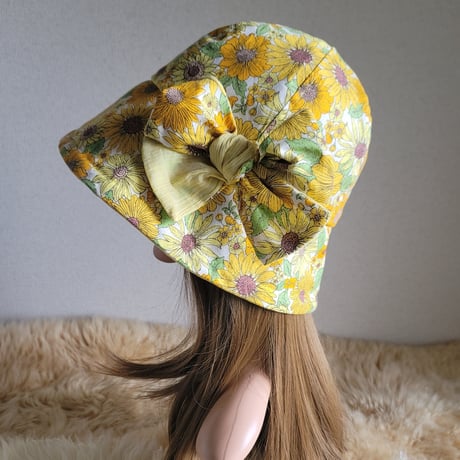 ビタミンカラー★向日葵★約59.5㎝★フィット hat×リボン