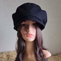 マストブラック★しっかりコットン★59.5cm★ふわりと優しい★マリン キャスケット
