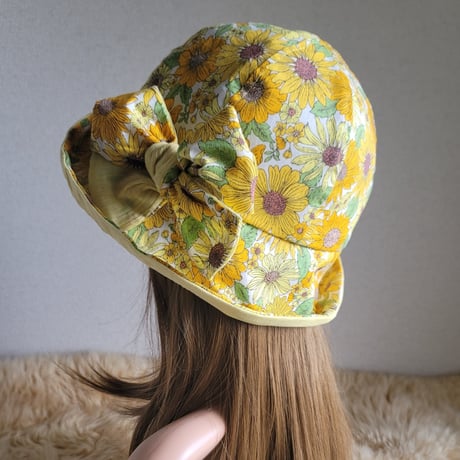 ビタミンカラー★向日葵★約59.5㎝★フィット hat×リボン
