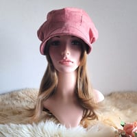 落ち着き ダンガリー レッド★60㎝★渦巻くback スタイル★ ゆったり大きめサイズ★ツイストキャスケット