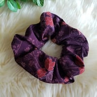 大人シュシュ＊ 着物 反物★小豆色Flower