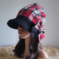しっかりcotton★60㎝★みんなに 見せたい 渦巻くback スタイル★リボンツイストキャスケット