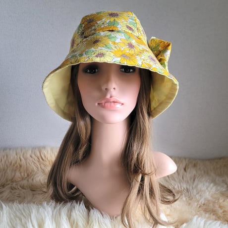 ビタミンカラー★向日葵★約59.5㎝★フィット hat×リボン
