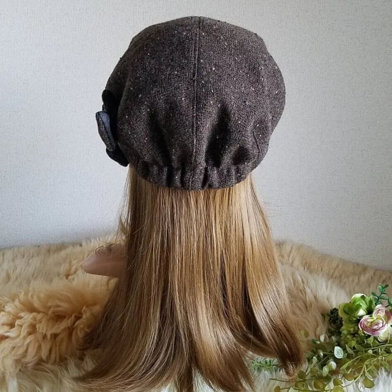 大きめサイズ ☆約61.5㎝☆蝶が舞う バタフライ リボン キャスケット