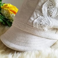 ★贅沢レース帽子★みんなに 見せたい 渦巻くback スタイル