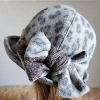 フィット hat★優しいレオパード×リボン