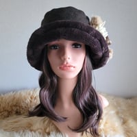 ポンポンhat★チョコレートブラウン×ネップ