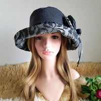 素敵にお出かけ 日差しに負けない 華やか  ラメwool×Flower シルク ギャザーフリル