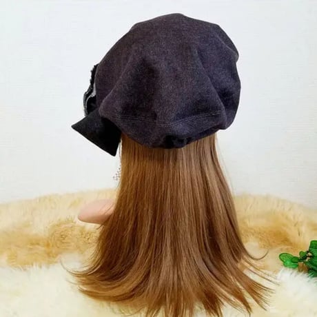 へこ帯アレンジ ★ふわり 優しい マリン キャスケット wool デニム