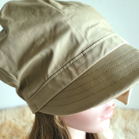 cotton×イタリアリボン★みんなに 見せたい 渦巻くback スタイル★ツイストキャスケット