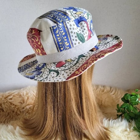自分らしくアレンジ hat ★61.5㎝★ゆったり サイズ★ボタニカル