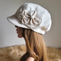 ワッフル×サークルFlower★約60㎝★バタフライキャスケット