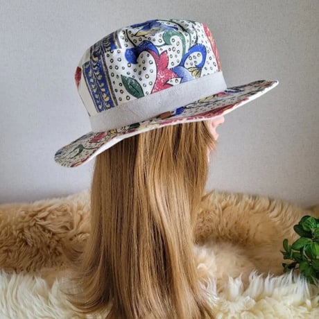 自分らしくアレンジ hat ★61.5㎝★ゆったり サイズ★ボタニカル
