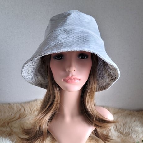 ファンシーツイード×ホワイトcotton★ひとつ持っていると～★約61.5㎝★