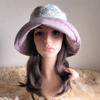 桜★ミント×くすみパープル★62㎝★ひとつ持っていると便利なプレーン帽子