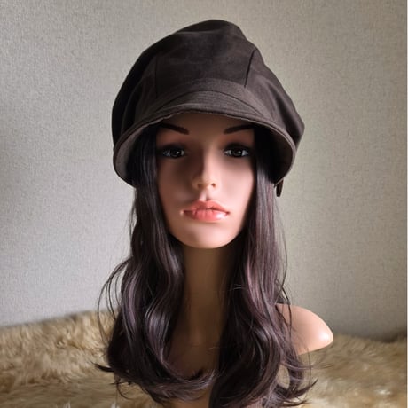 ★味わい★チョコレートブラウン★61cm★みんなに 見せたい 渦巻くback スタイル