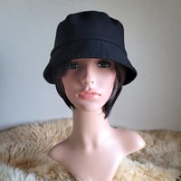 ユニセックス★バケット ハット★BLACKカラー　ヘリンボーン