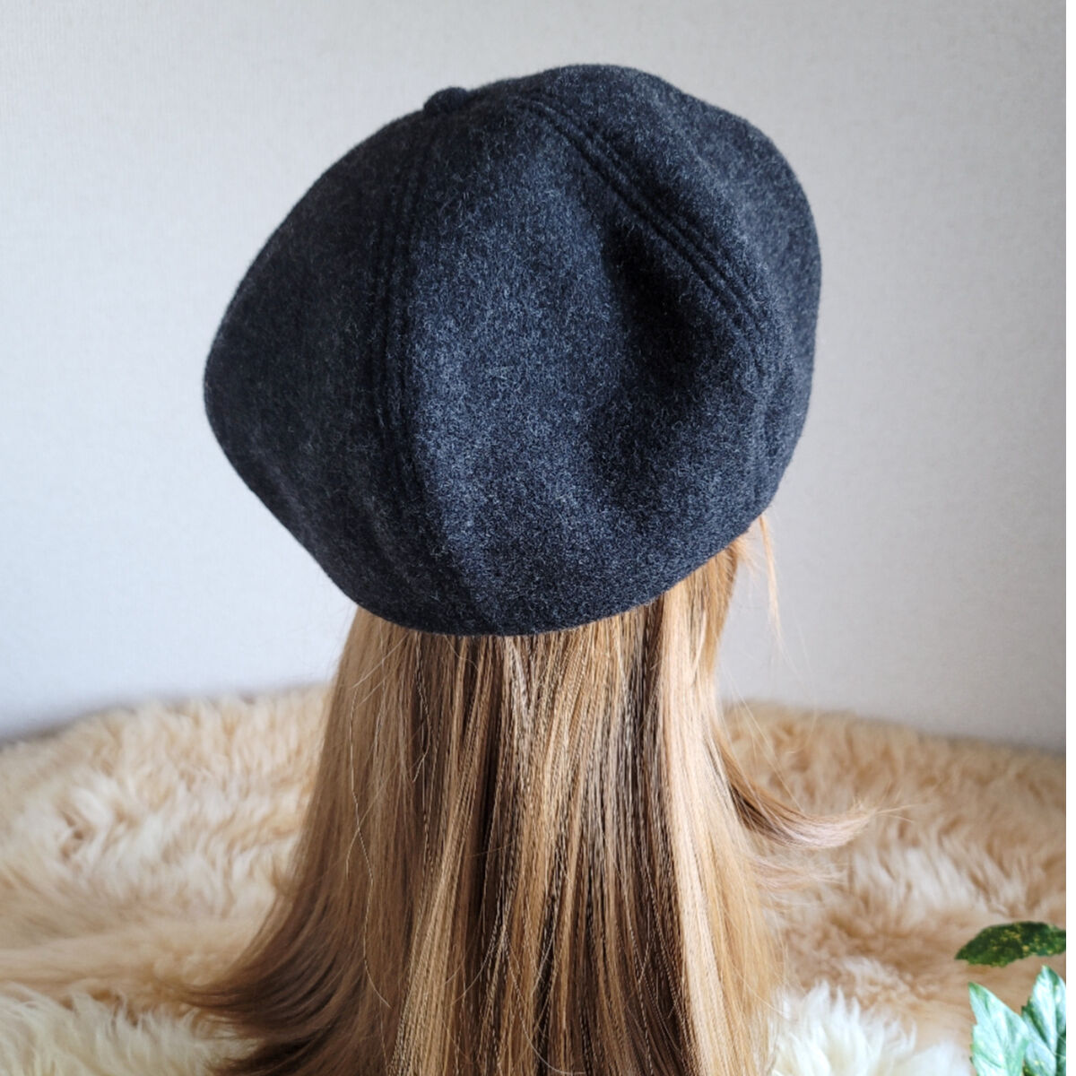 23AW アンダーカバー ウール 薔薇 ワッペン ハンチング ベレー帽