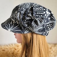 サークルFlower★black　バタフライ リボン キャスケット