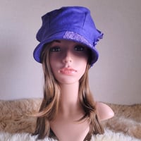 パープル×手染めレース★みんなに 見せたい 渦巻くback スタイル