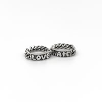 PLATE CHAIN RING - LOVE／PLATE CHAIN RING - HATE【受注生産】