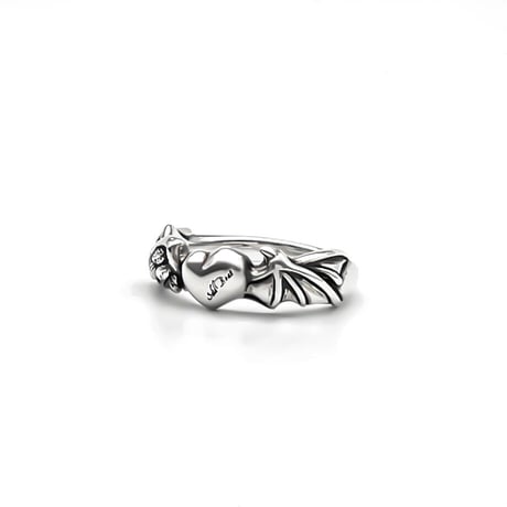 HEART FEATHER RING【受注生産】