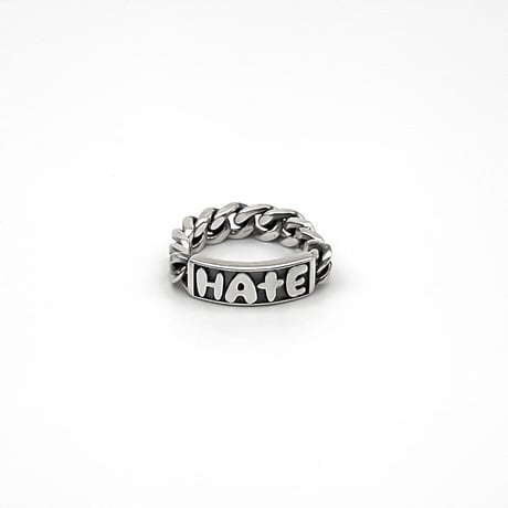 PLATE CHAIN RING - LOVE／PLATE CHAIN RING - HATE【受注生産】