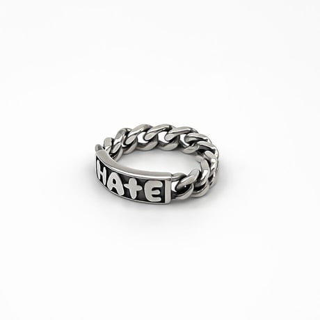 PLATE CHAIN RING - LOVE／PLATE CHAIN RING - HATE【受注生産】