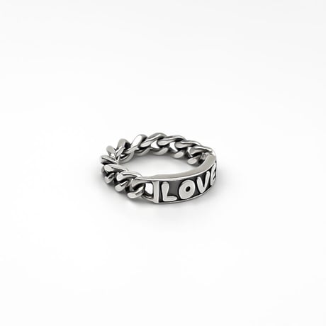 PLATE CHAIN RING - LOVE／PLATE CHAIN RING - HATE【受注生産】