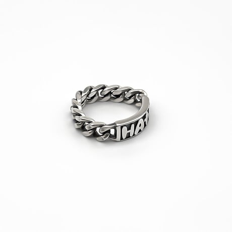 PLATE CHAIN RING - LOVE／PLATE CHAIN RING - HATE【受注生産】