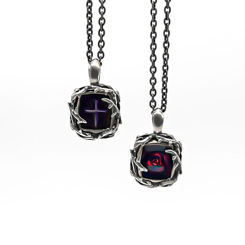 RED ROSE PENDANT／BLACK CROSS PENDANT | Solid Beat