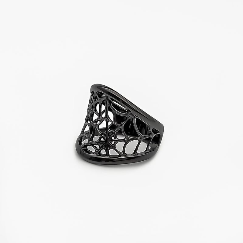 Solid Beat SPIDER NET RING 蜘蛛 ブラック　リング SPIDER NET RING | Solid Beat