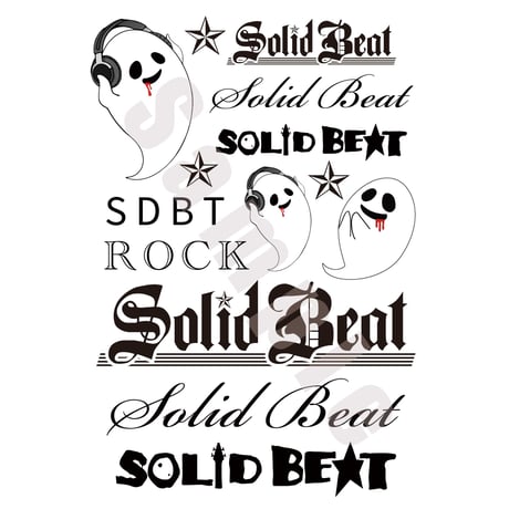 SOLID BEAT TATTOO STICKER